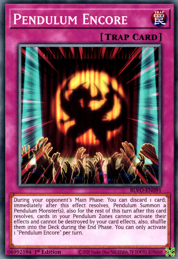 Pendulum Encore - BLVO-EN091 - Common - 1st Edition available at 401 Games Canada