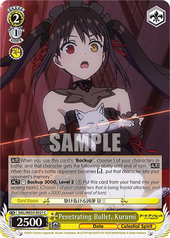 Penetrating Bullet, Kurumi - DAL/WE33-E021 - Common (Foil) available at 401 Games Canada