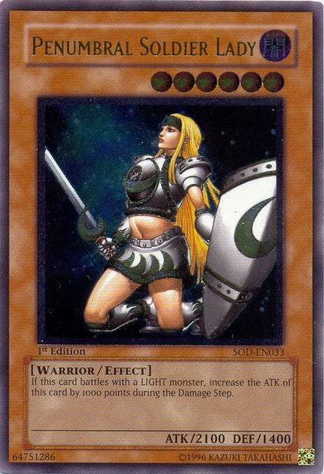 Penumbral Soldier Lady - SOD-EN033 - Ultimate Rare - 1st Edition available at 401 Games Canada