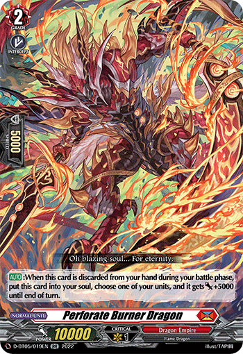 Perforate Burner Dragon - D-BT05/019 - Double Rare available at 401 Games Canada