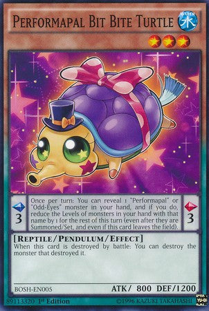Performapal Bit Bite Turtle - BOSH-EN005 - Common - 1st Edition available at 401 Games Canada