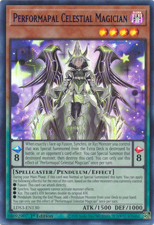 Performapal Celestial Magician (Blue) - LDS3-EN130 - Ultra Rare - 1st Edition available at 401 Games Canada