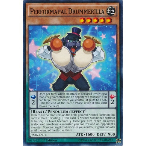 Performapal Drummerilla - YS16-EN011 - Common - 1st Edition available at 401 Games Canada