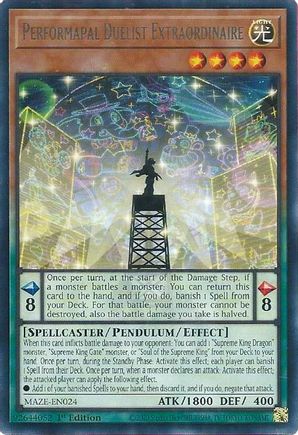 Performapal Duelist Extraordinaire - MAZE-EN024 - Rare - 1st Edition available at 401 Games Canada