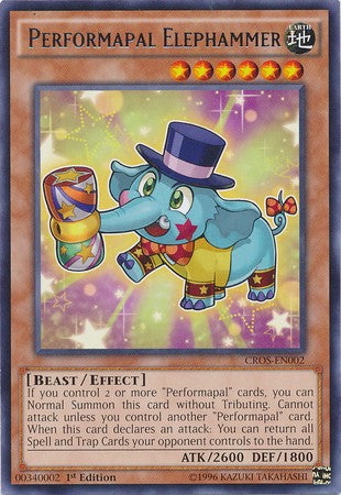 Performapal Elephammer - CROS-EN002 - Rare - 1st Edition available at 401 Games Canada