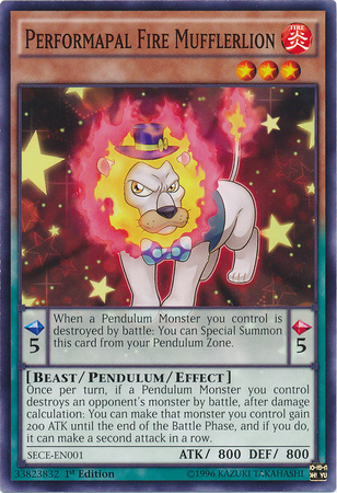 Performapal Fire Mufflerlion - SECE-EN001 - Common - 1st Edition available at 401 Games Canada