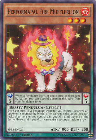 Performapal Fire Mufflerlion - SP15-EN024 - Common - 1st Edition available at 401 Games Canada