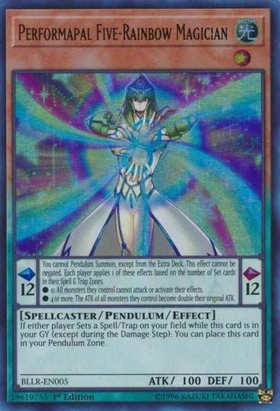 Performapal Five-Rainbow Magician - BLLR-EN005 - Ultra Rare - 1st Edition available at 401 Games Canada