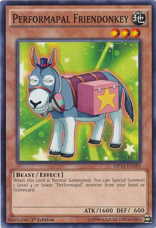 Performapal Friendonkey - MP15-EN193 - Common - 1st Edition available at 401 Games Canada