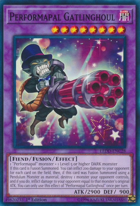 Performapal Gatlinghoul - LEDD-ENC28 - Common - 1st Edition available at 401 Games Canada
