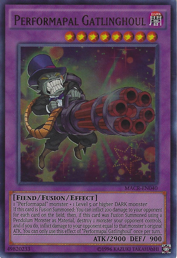 Performapal Gatlinghoul - MACR-EN040 - Ultra Rare - Unlimited available at 401 Games Canada