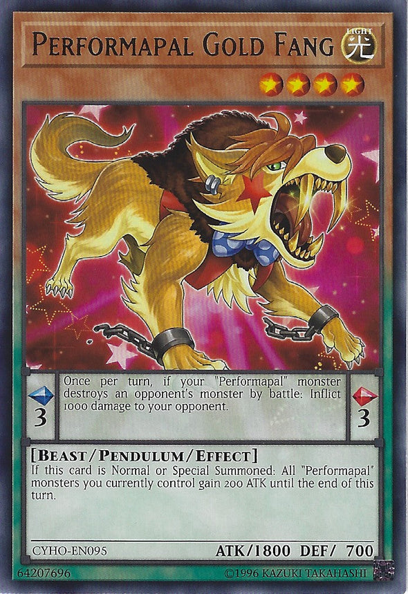 Performapal Gold Fang - CYHO-EN095 - Rare - Unlimited available at 401 Games Canada