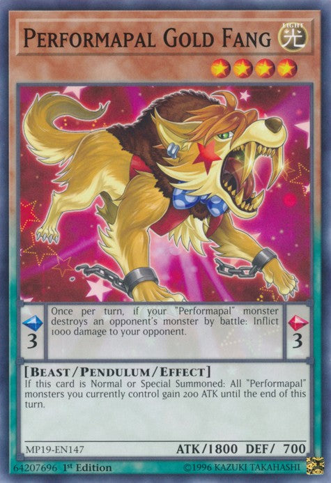 Performapal Gold Fang - MP19-EN147 - Common - 1st Edition available at 401 Games Canada