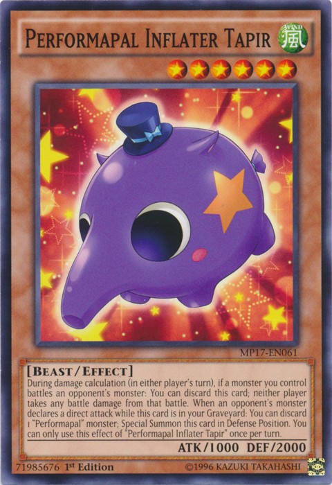Performapal Inflater Tapir - MP17-EN061 - Common - 1st Edition available at 401 Games Canada