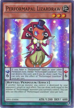 Performapal Lizardraw - OP01-EN006 - Super Rare available at 401 Games Canada