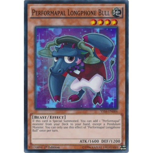 Performapal Longphone Bull - YS16-EN006 - Super Rare - 1st Edition available at 401 Games Canada