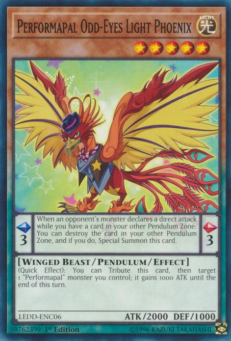 Performapal Odd-Eyes Light Phoenix - LEDD-ENC06 - Common - 1st Edition available at 401 Games Canada