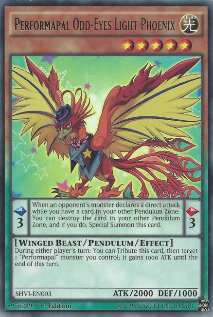 Performapal Odd-Eyes Light Phoenix - SHVI-EN003 - Rare - 1st Edition available at 401 Games Canada