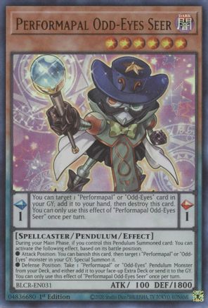 Performapal Odd-Eyes Seer - BLCR-EN031 - Ultra Rare - 1st Edition available at 401 Games Canada