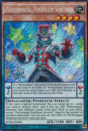 Performapal Pendulum Sorcerer - BOSH-EN090 - Secret Rare - 1st Edition available at 401 Games Canada