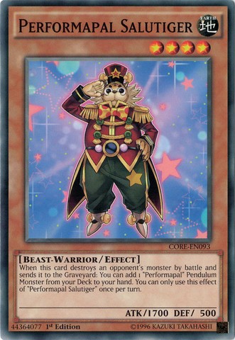 Performapal Salutiger - CORE-EN093 - Common - 1st Edition available at 401 Games Canada