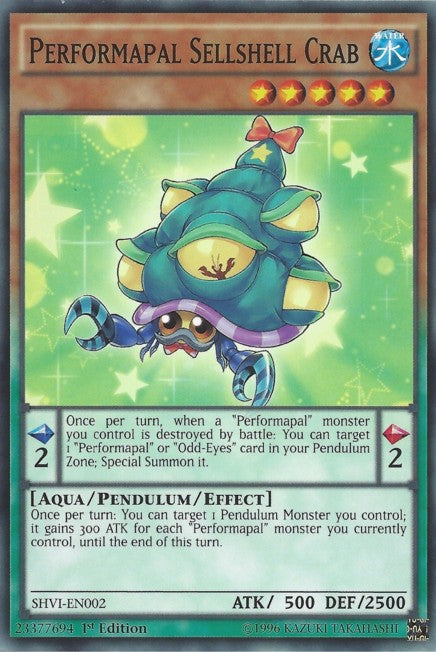 Performapal Sellshell Crab - SHVI-EN002 - Common - 1st Edition available at 401 Games Canada