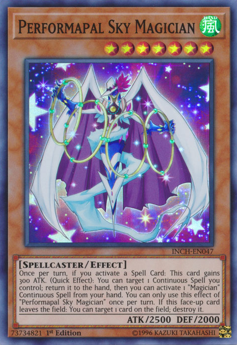 Performapal Sky Magician - INCH-EN047 - Super Rare - 1st Edition available at 401 Games Canada