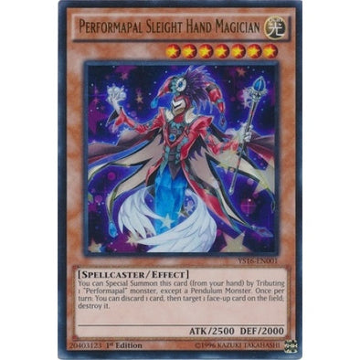 Performapal Sleight Hand Magician - YS16-EN001 - Ultra Rare - 1st Edition available at 401 Games Canada