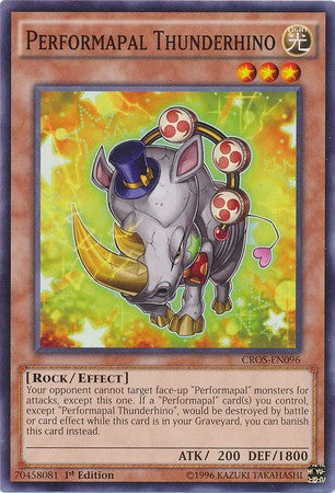 Performapal Thunderhino - CROS-EN096 - Common - 1st Edition available at 401 Games Canada