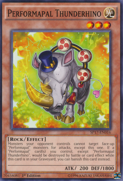 Performapal Thunderhino - SP17-EN016 - Common - 1st Edition available at 401 Games Canada