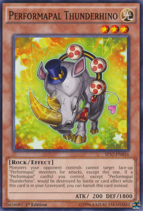 Performapal Thunderhino - SP17-EN016 - Common - 1st Edition available at 401 Games Canada