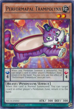 Performapal Trampolynx - NECH-EN002 - Rare - 1st Edition available at 401 Games Canada