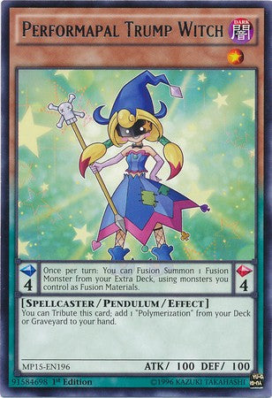 Performapal Trump Witch - MP15-EN196 - Rare - 1st Edition available at 401 Games Canada