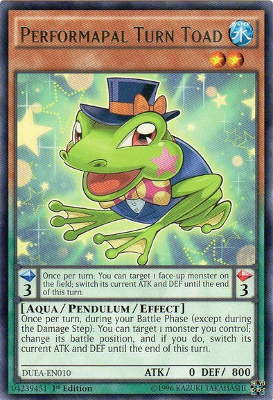 Performapal Turn Toad - DUEA-EN010 - Rare - 1st Edition available at 401 Games Canada