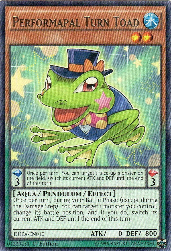 Performapal Turn Toad - DUEA-EN010 - Rare - 1st Edition available at 401 Games Canada