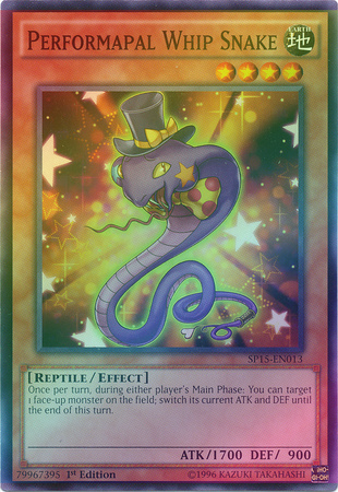 Performapal Whip Snake - SP15-EN013 - Shatterfoil Rare - 1st Edition available at 401 Games Canada