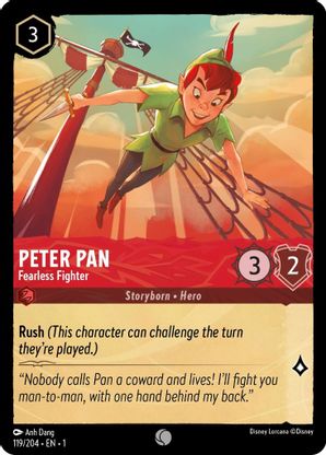 Peter Pan (Fearless Fighter) - 119/204 - Common available at 401 Games Canada