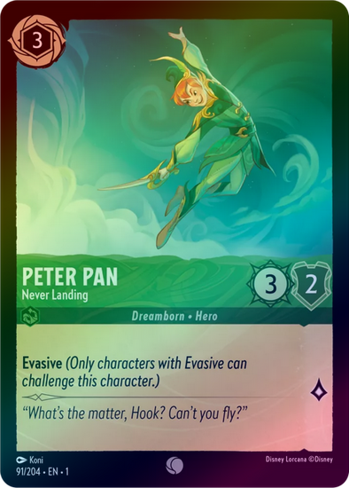 Peter Pan (Never Landing) - 91/204 - Common (Foil) available at 401 Games Canada