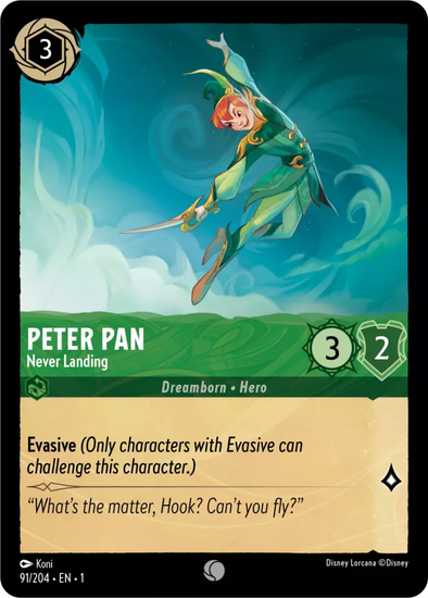 Peter Pan (Never Landing) - 91/204 - Common available at 401 Games Canada