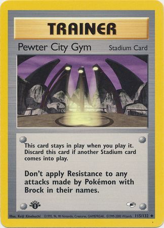 Pewter City Gym - 115/132 - Uncommon - 1st Edition available at 401 Games Canada