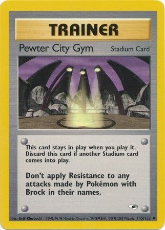 Pewter City Gym - 115/132 - Uncommon - Unlimited available at 401 Games Canada