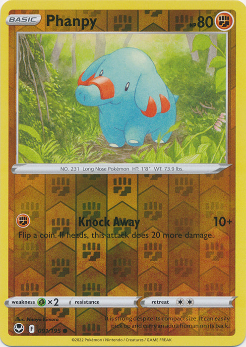 Phanpy - 091/195 - Common - Reverse Holo available at 401 Games Canada