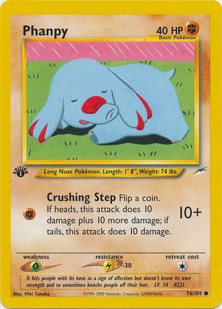 Phanpy - 76/105 - Common - 1st Edition available at 401 Games Canada