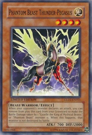 Phantom Beast Thunder-Pegasus - GLD2-EN013 - Common - Limited Edition available at 401 Games Canada