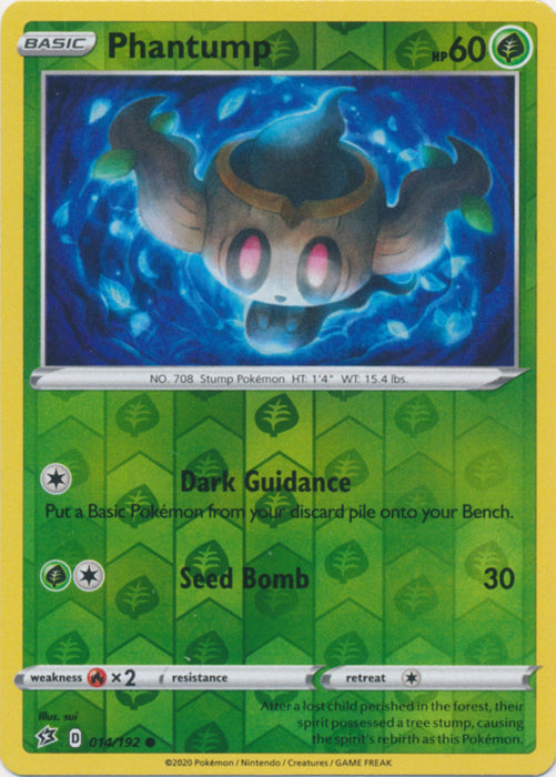 Phantump - 014/192 - Common - Reverse Holo available at 401 Games Canada