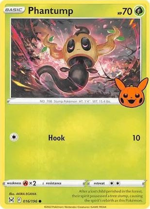 Phantump - 016/196 - Promo (Trick or Trade BOOster Bundle) available at 401 Games Canada