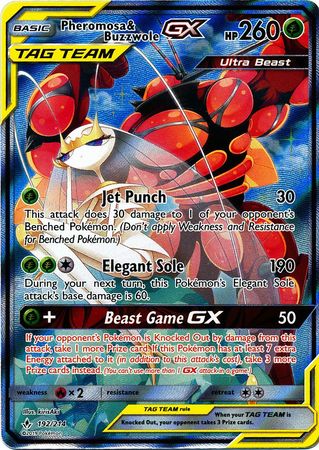 Pheromosa & Buzzwole GX - 192/214 - Alternate Art Ultra Rare available at 401 Games Canada