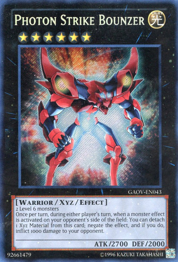 Photon Strike Bounzer - GAOV-EN043 - Secret Rare - Unlimited available at 401 Games Canada