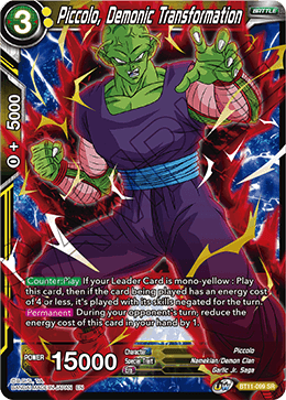 Piccolo, Demonic Transformation - BT11-099 - Super Rare available at 401 Games Canada