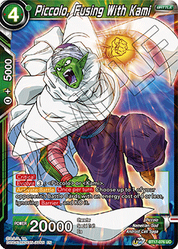 Piccolo, Fusing With Kami - BT17-076 - Uncommon (Foil) available at 401 Games Canada